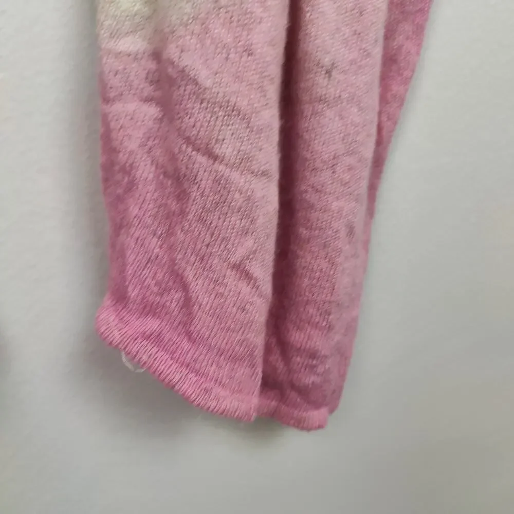 Roberta Roller‎ Rabbit Cashmere Cardigan Womens One Size Pink Oatmeal Sweater